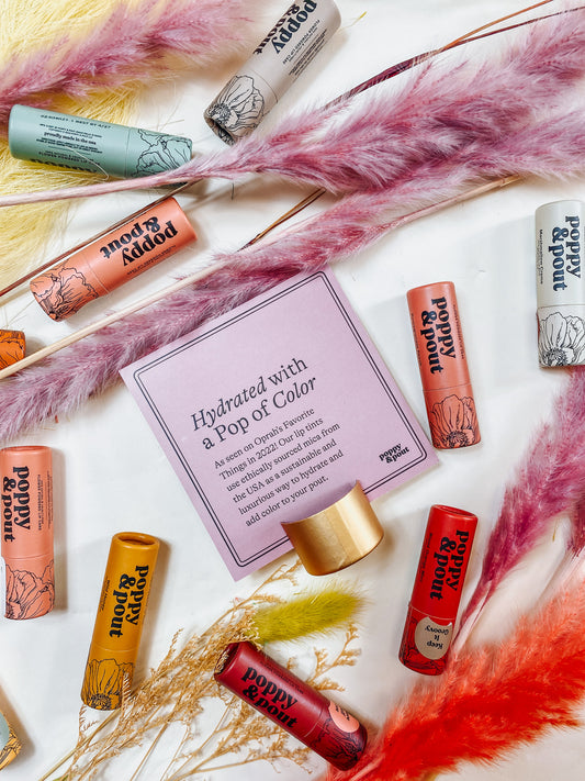 Poppy & Pout Natural Lip Balm - 10 Flavors