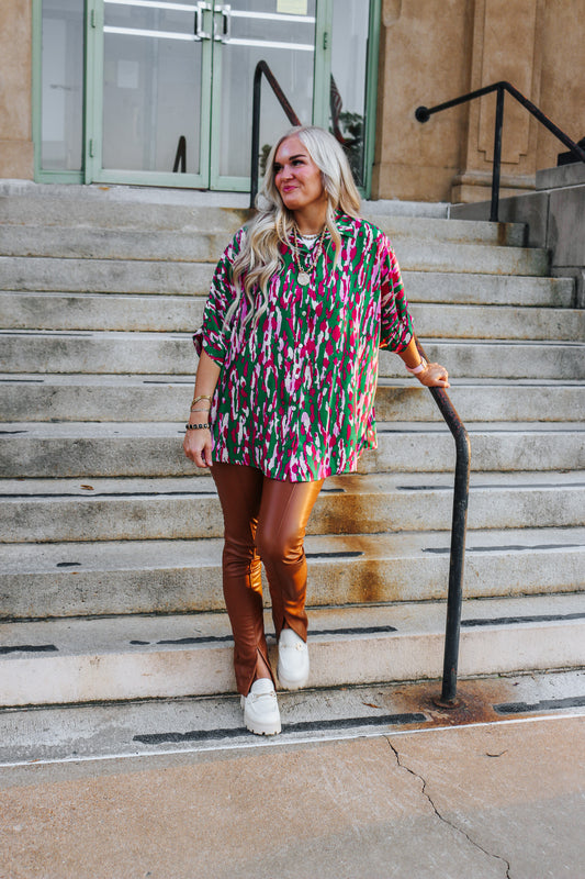 Arizona Berry Forest Green Blouse