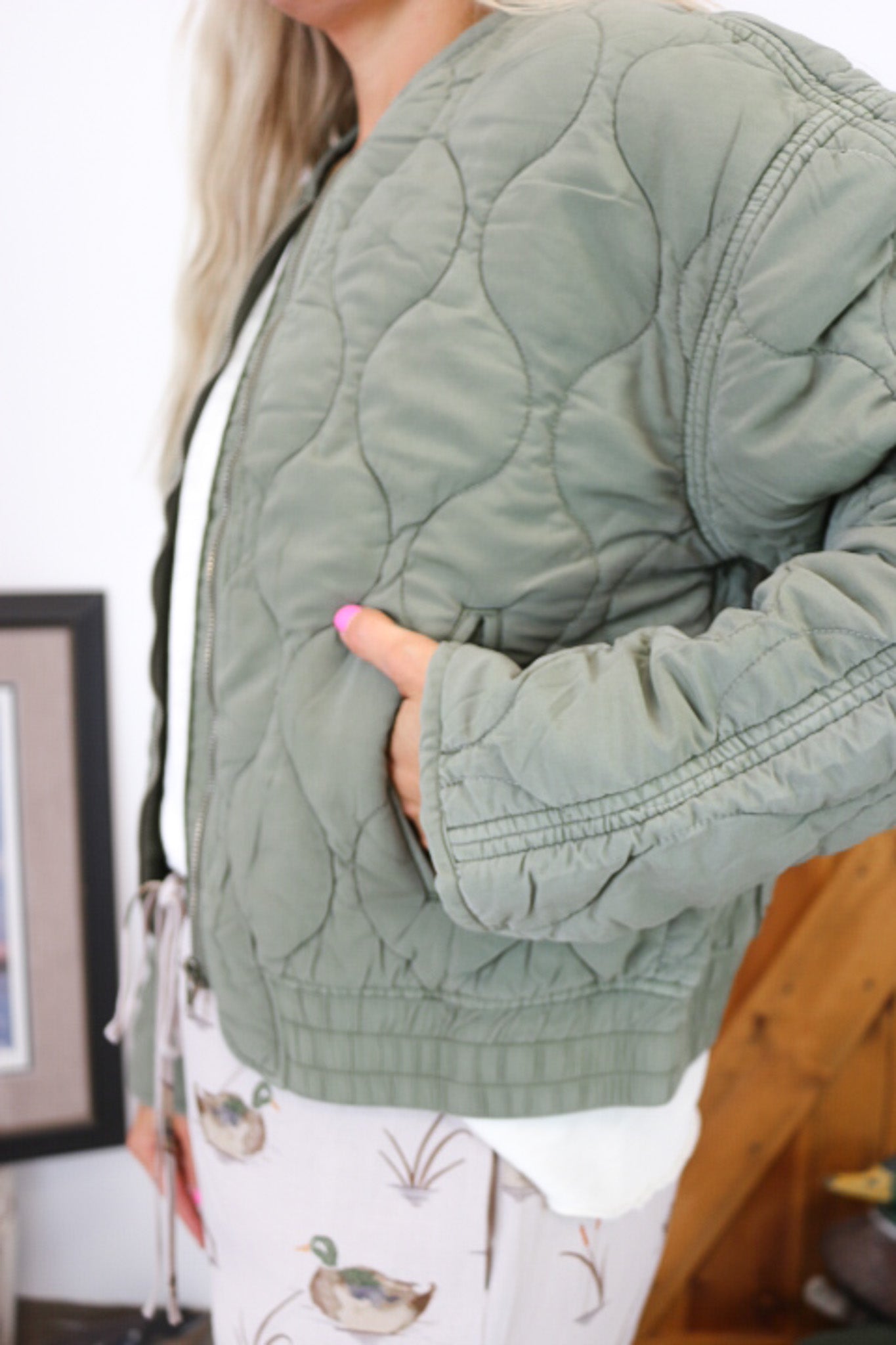 Maverick Vetiver Green Bomber Jacket