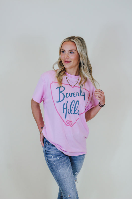 Beverly Hills Pink Graphic Tee