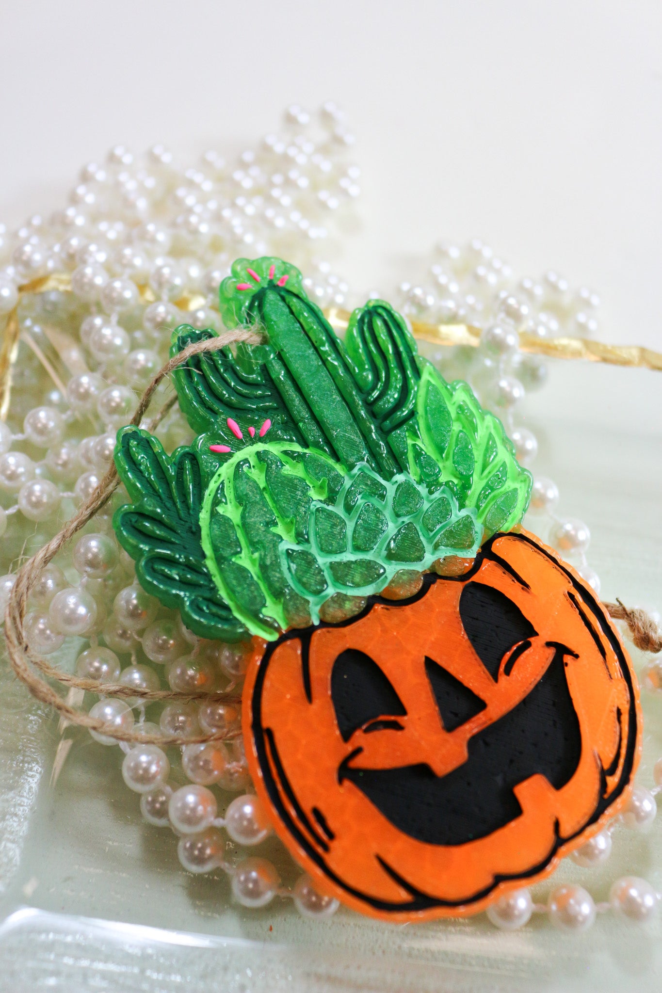 Jack O Lantern Cactus Freshie