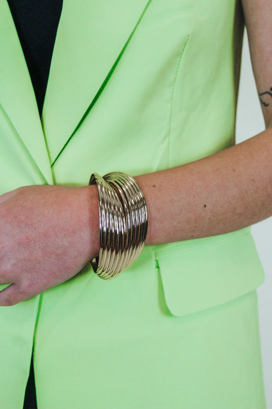 Gold Wired Cuff Bracelet