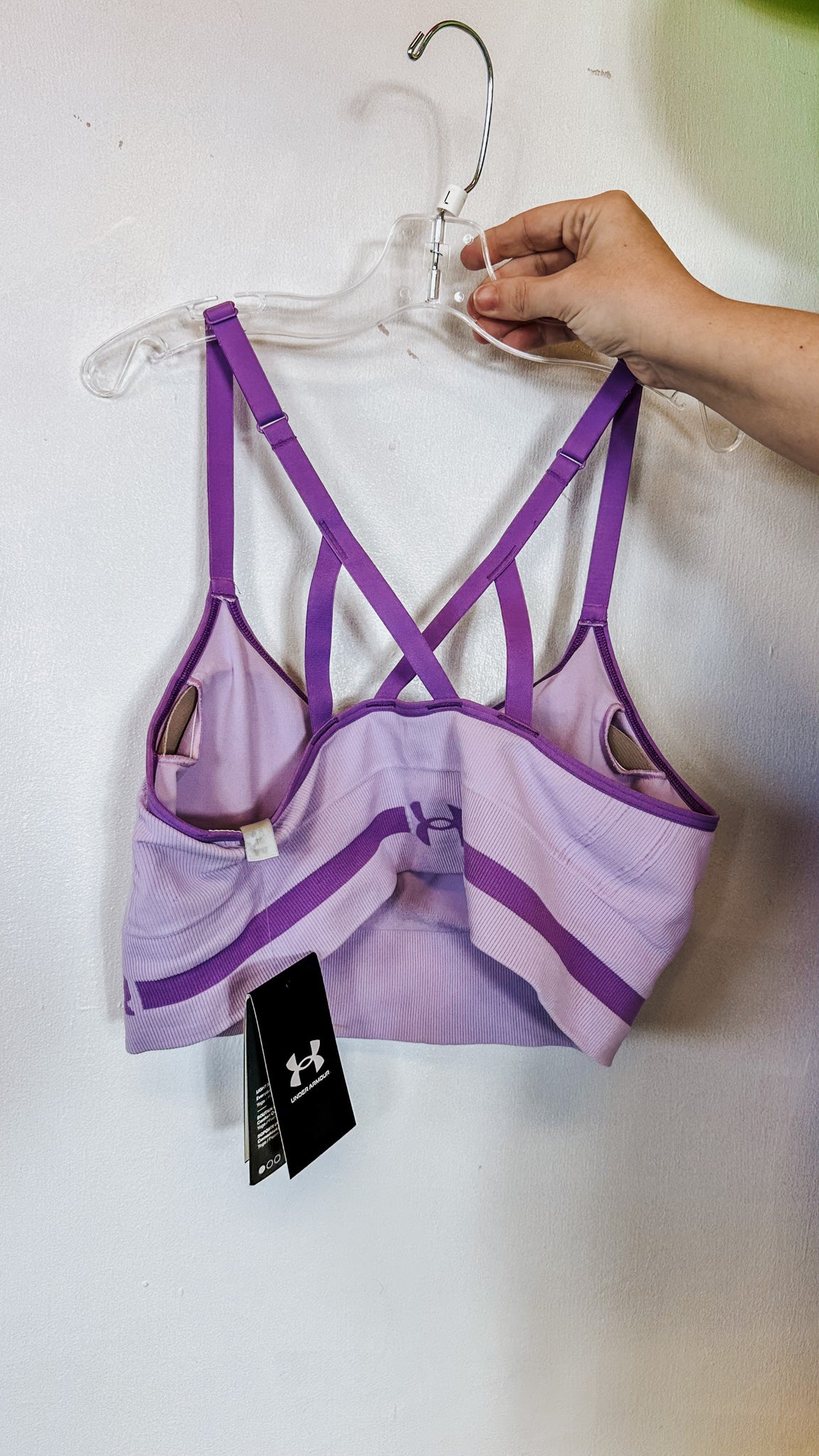 Women's UA Seamless Low Long Sports Bra- Provence Purple