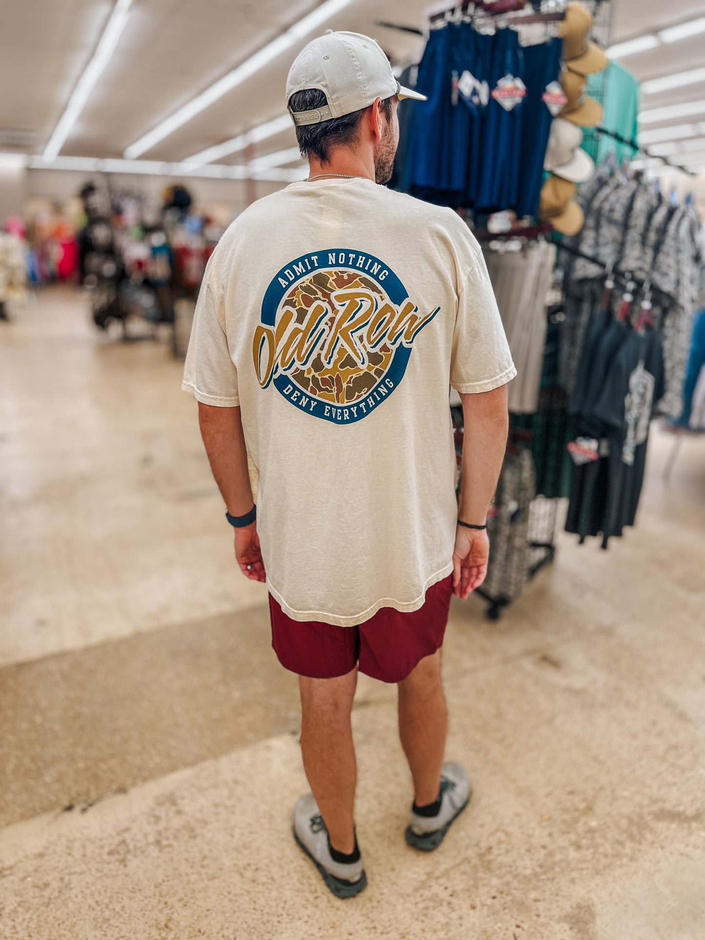 Men's Cream Deer Camo Old Row Pocket Tee