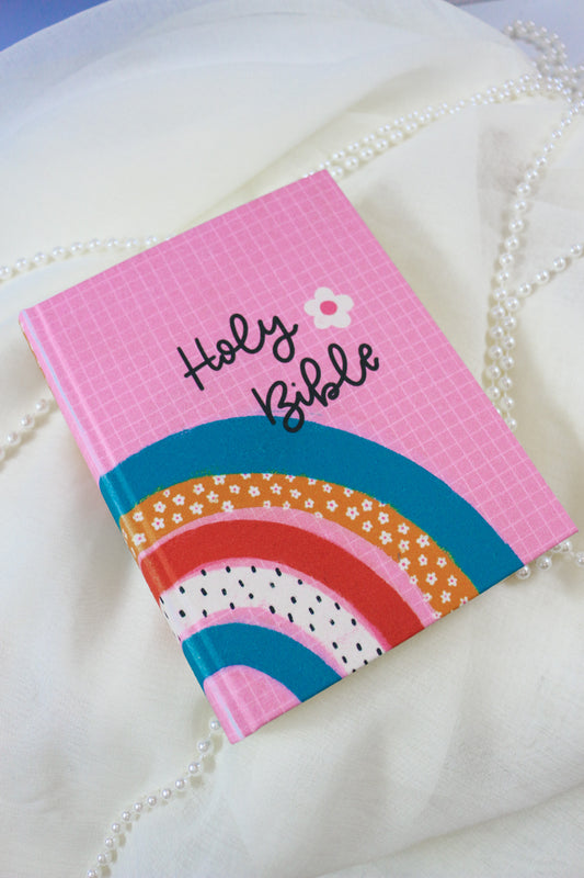 Pink Floral Rainbow Esv Journaling Bible