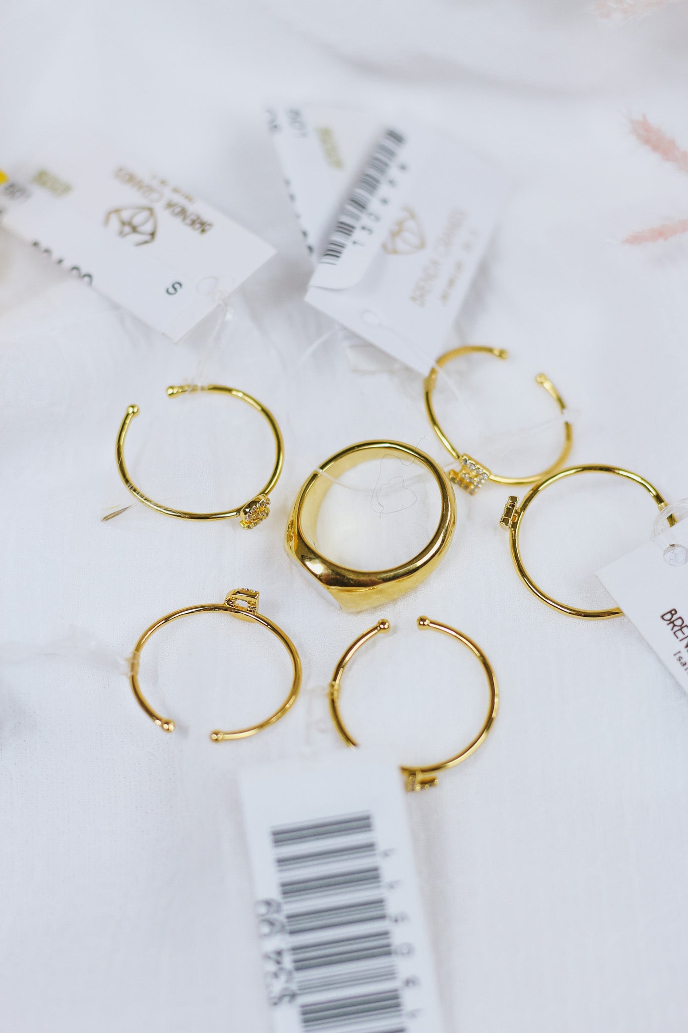 Gold Initial T Ring - Water Resistant