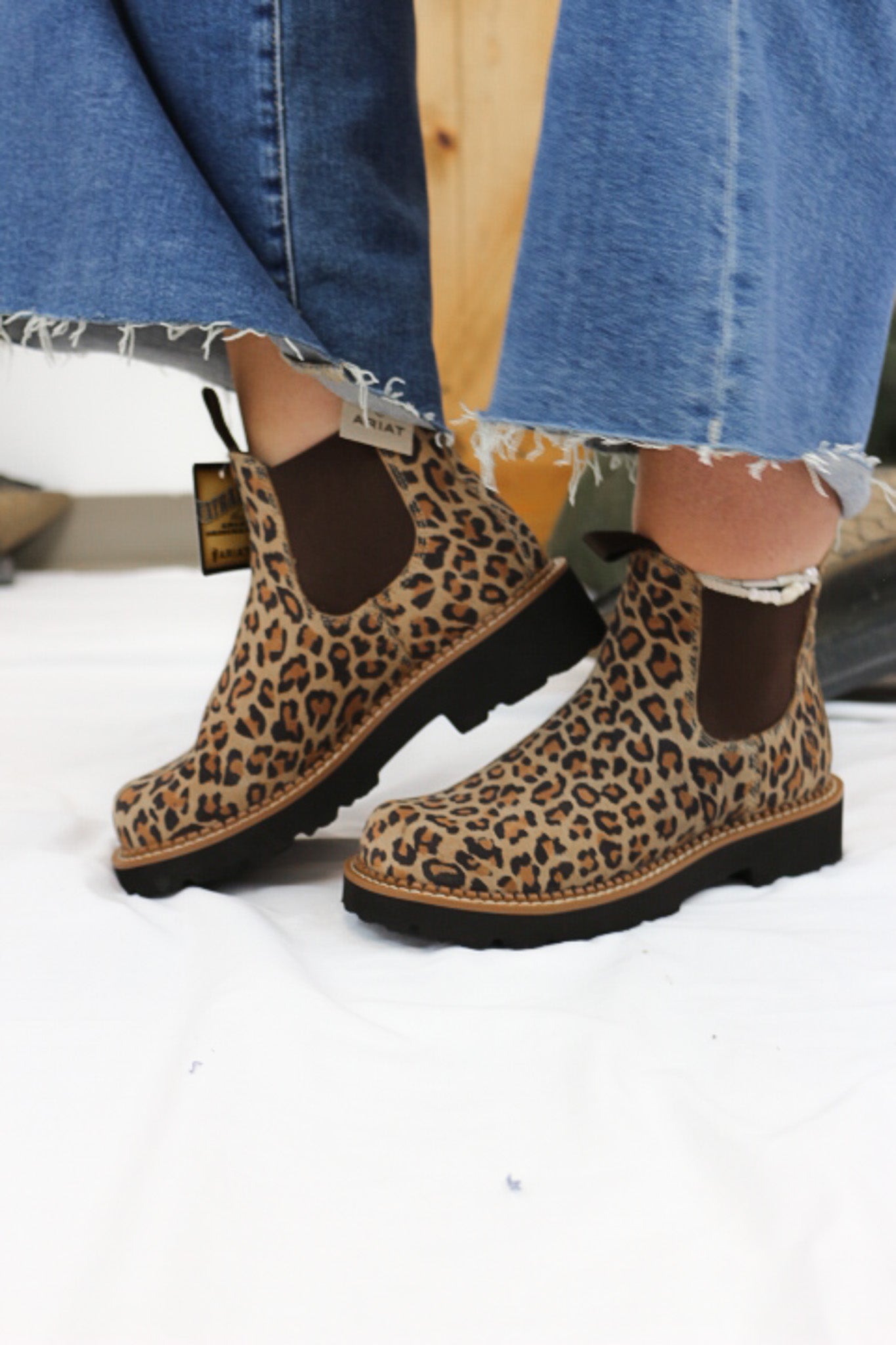 Ariat Fatbaby Twin Gore Western Boot- Leopard