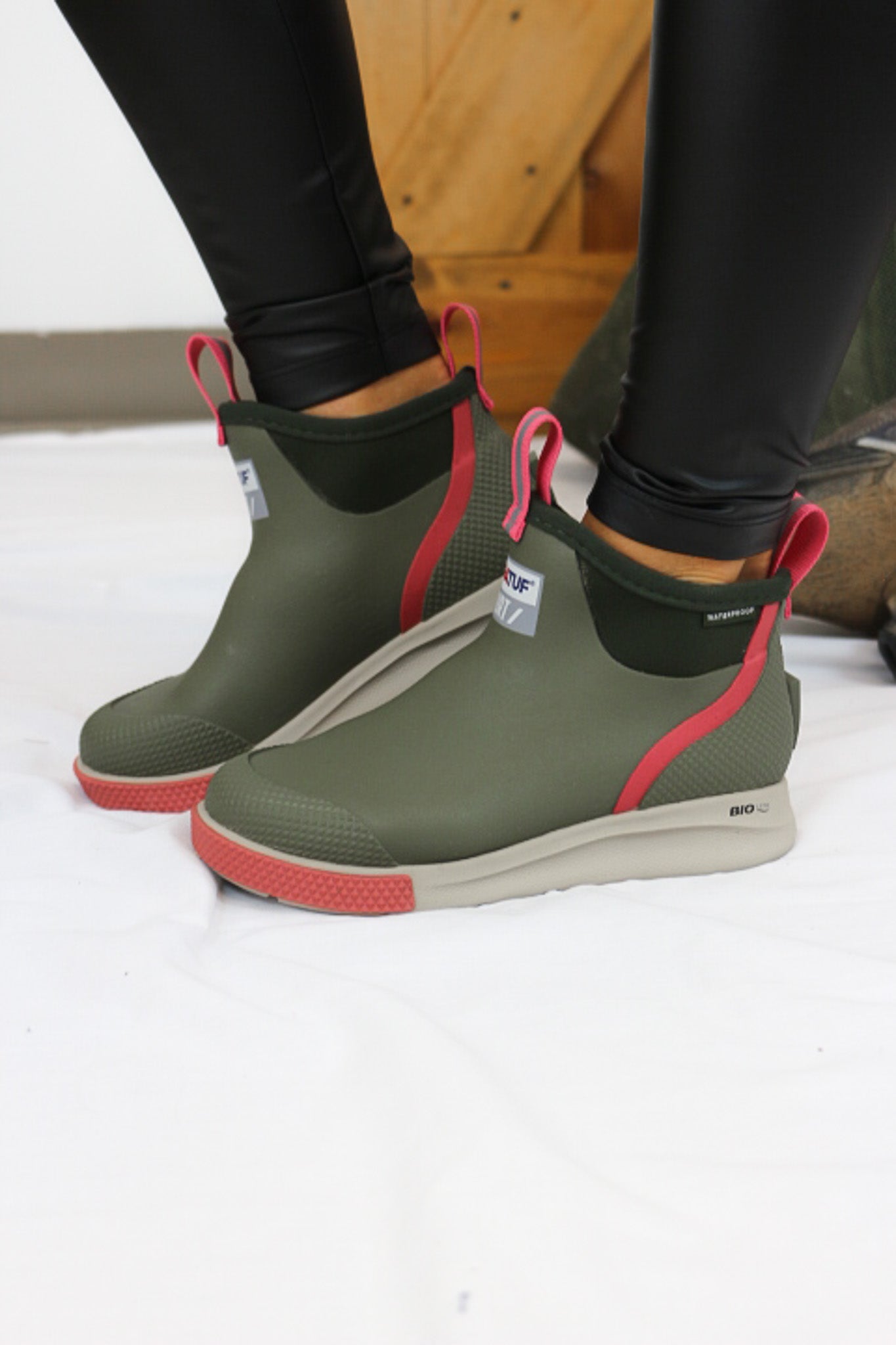 Women's Olive Green Xtratuf Deck Sport Boots