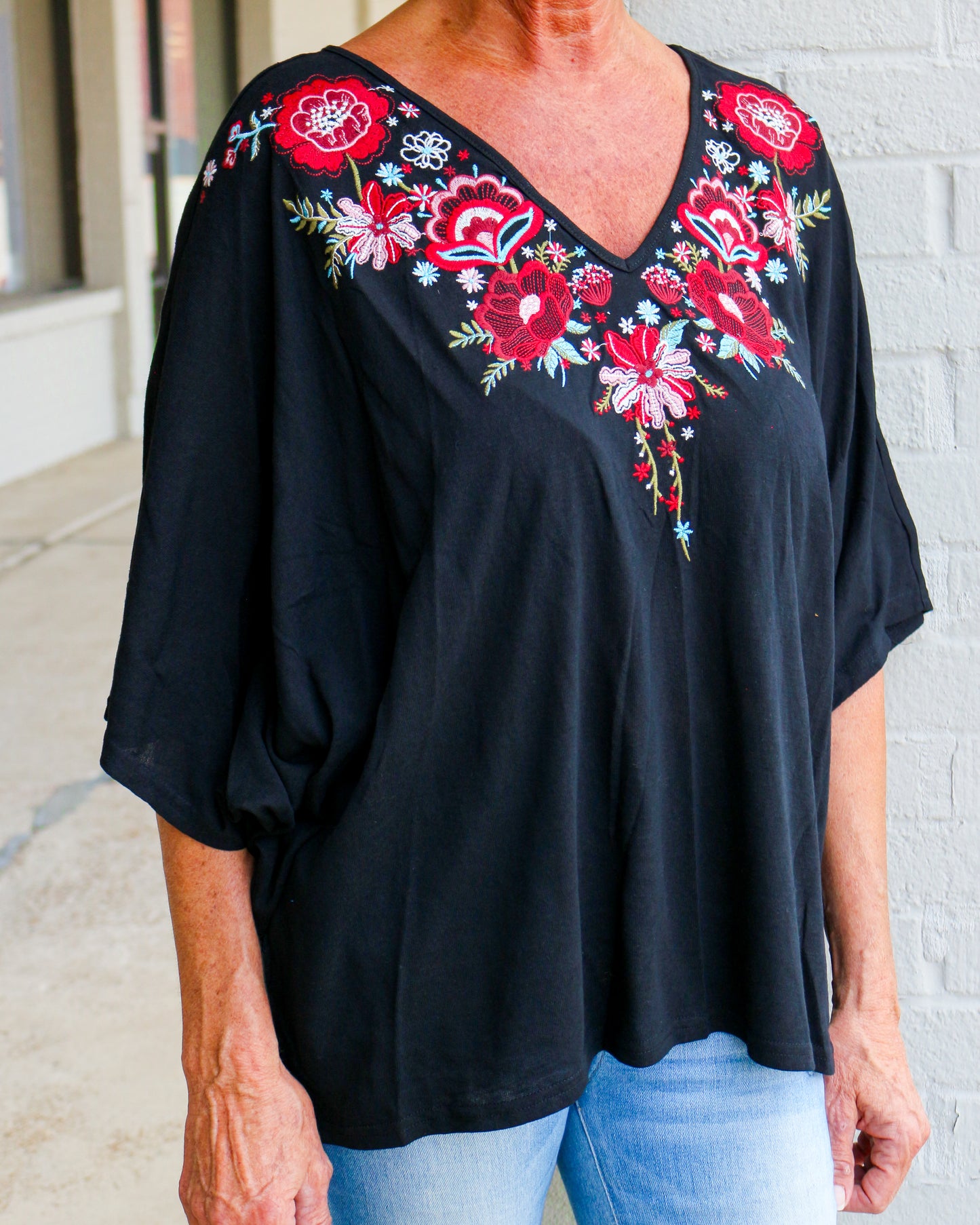 Too Good To Be True Black Floral Blouse