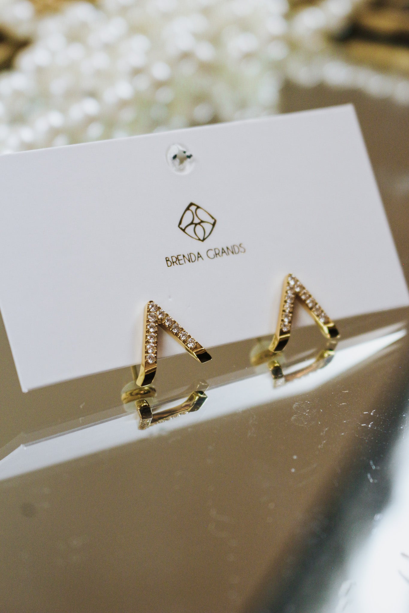 Diamond V Studs