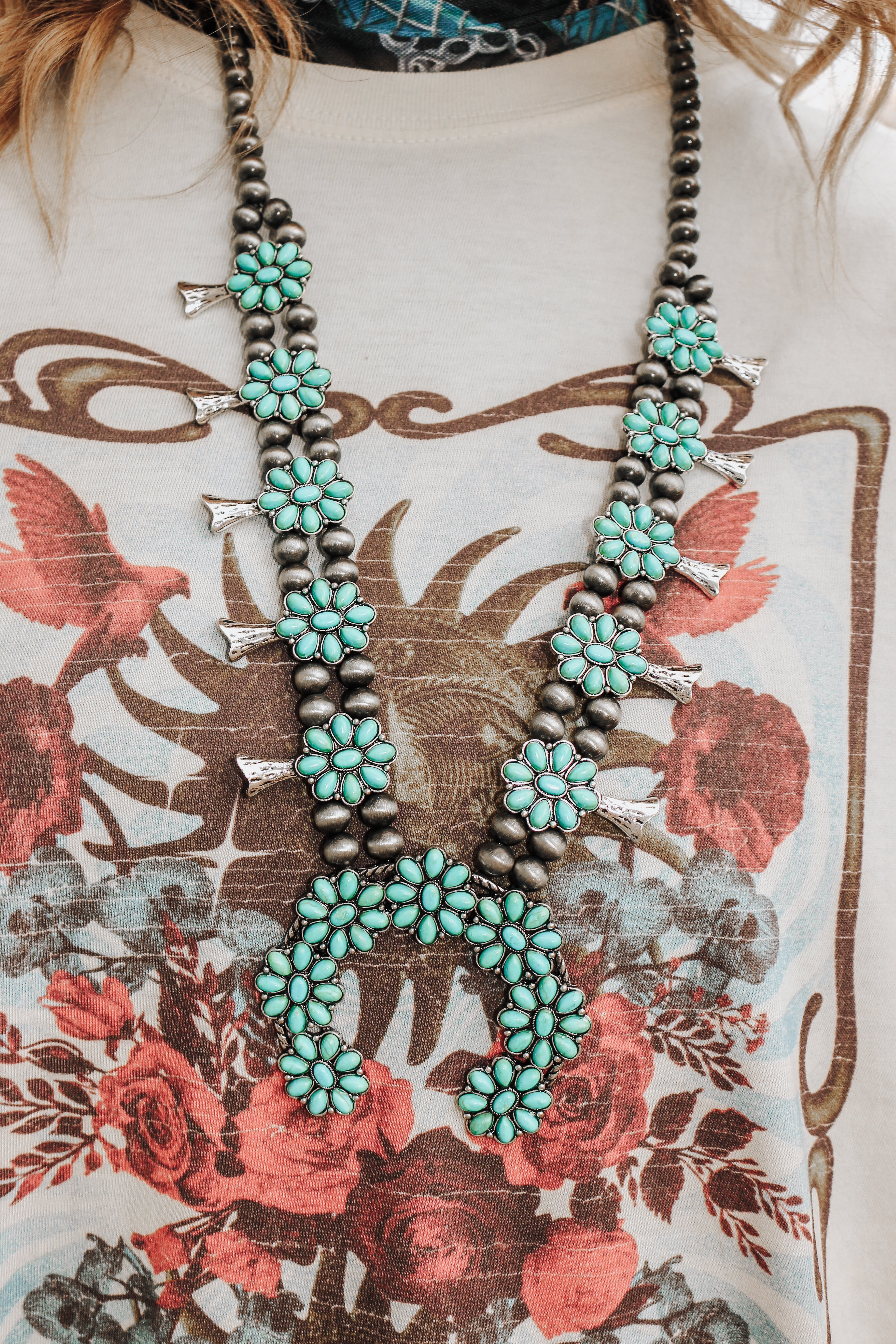 Amazon.com: Jojomina Western Turquoise Jewelry for Women Handmade Necklaces  Earrings 10PCs: Clothing, Shoes & Jewelry