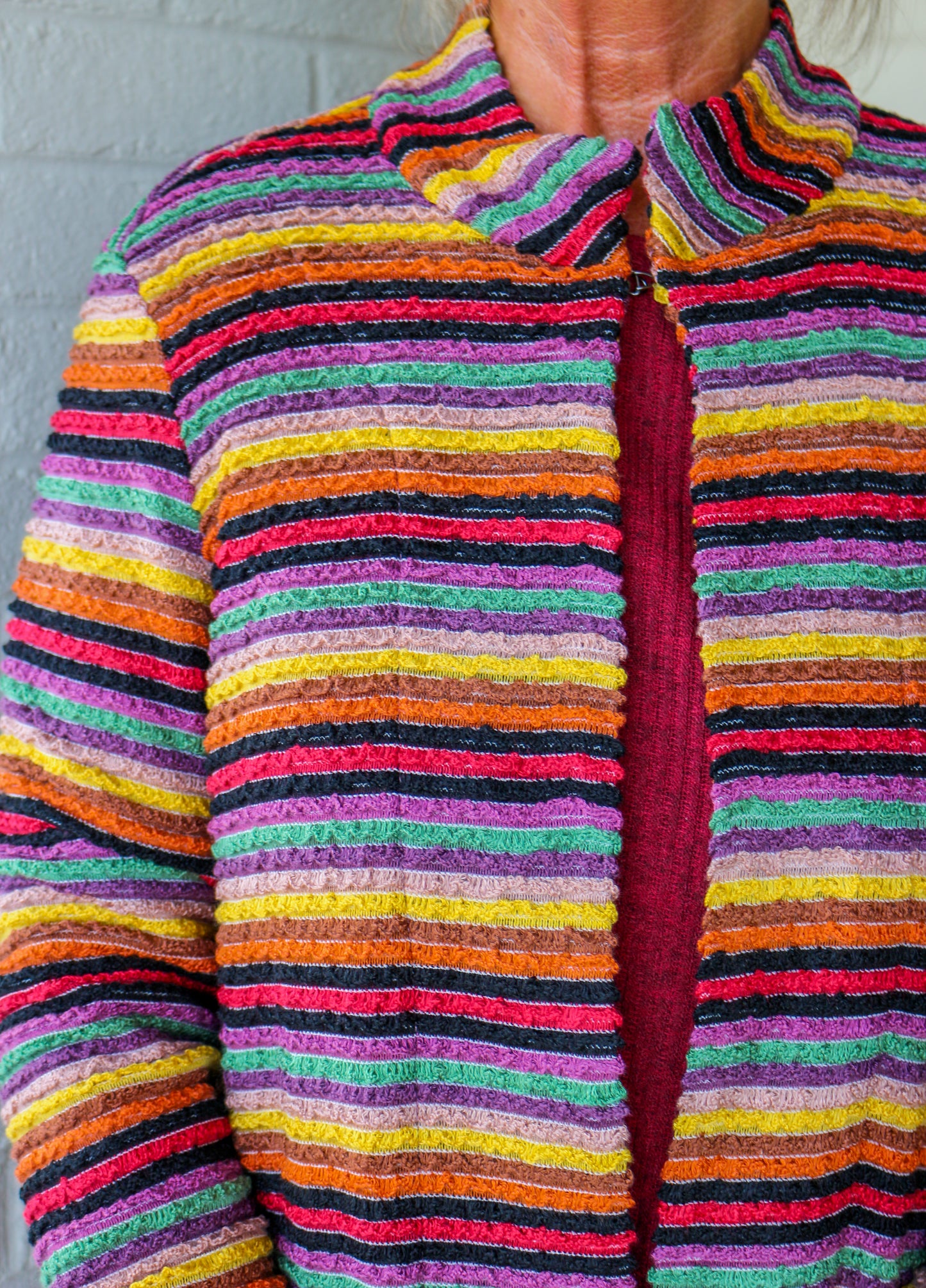 Pure Urbanology Rainbow Knitted Cardigan Sweater