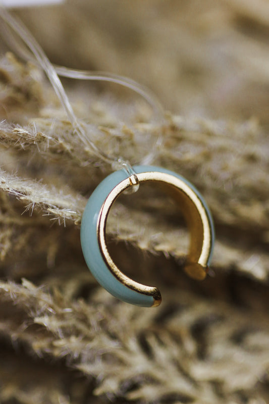 Blue & Gold Ear Cuff - Water Resistant