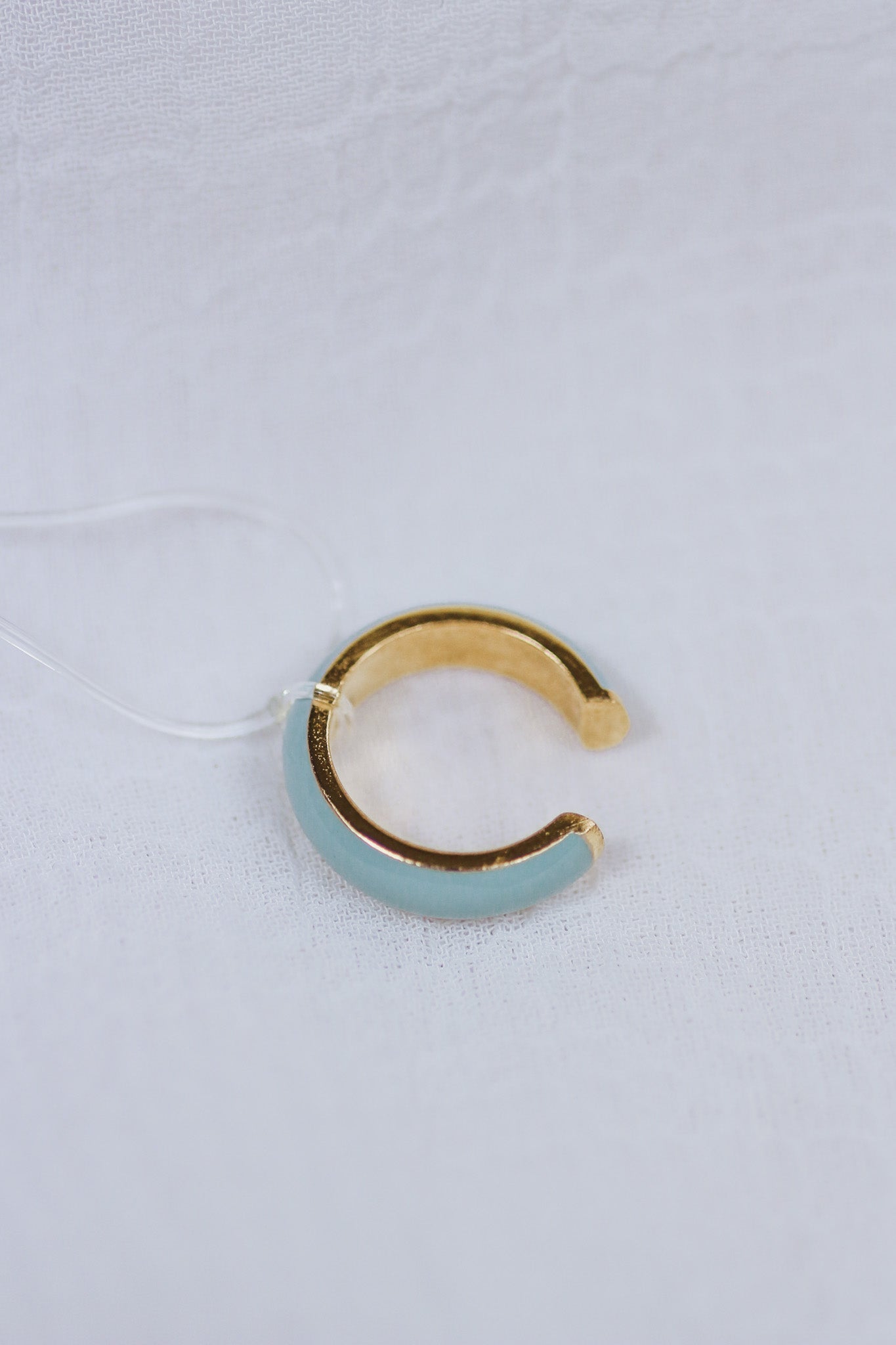 Blue & Gold Ear Cuff - Water Resistant