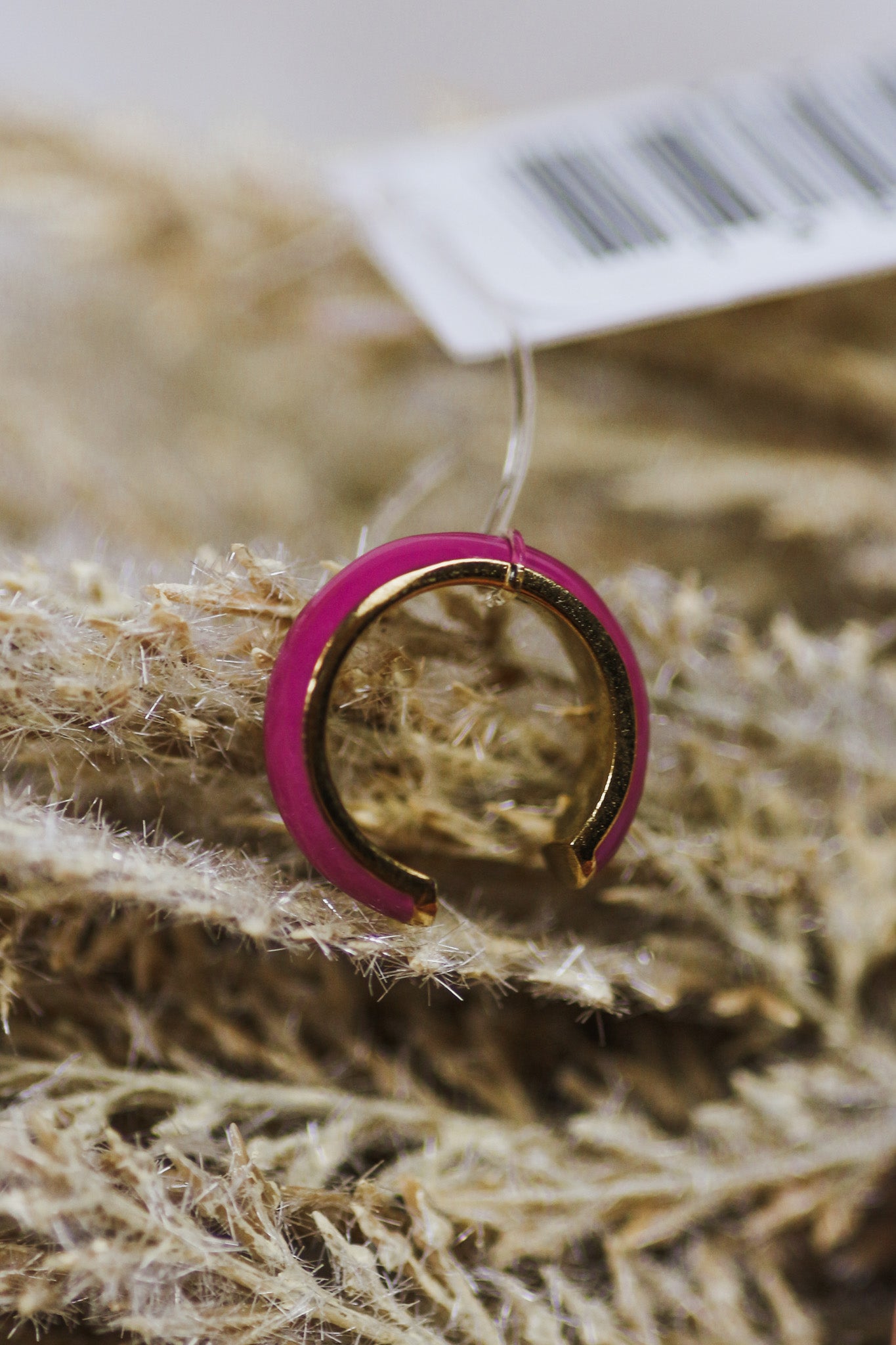 Gold & Magenta Ear Cuff