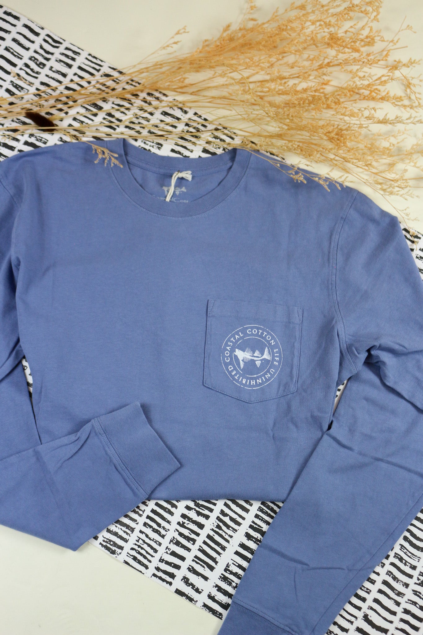 Men's Mallard Wake Blue Long Sleeve Tee