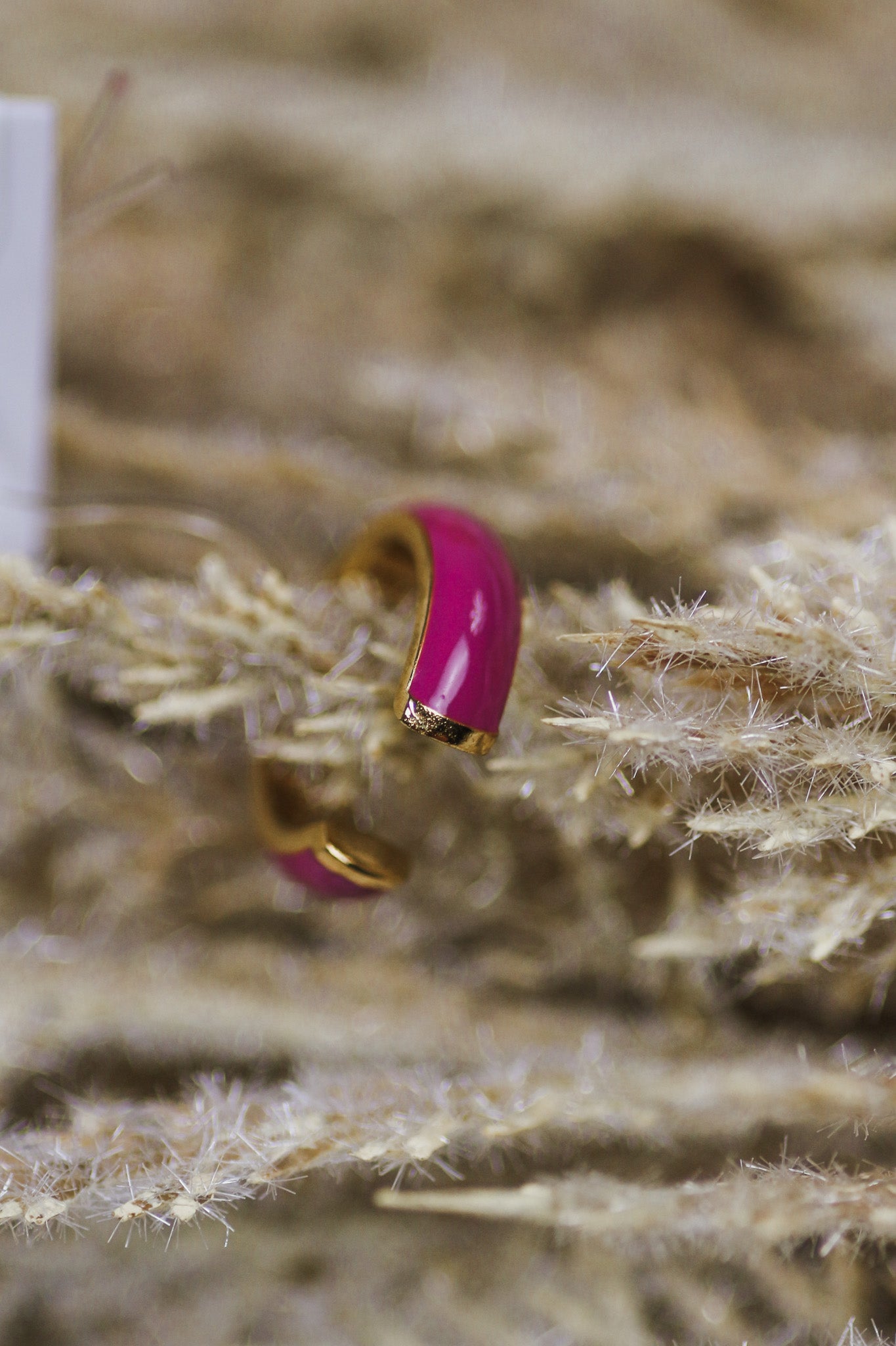 Gold & Magenta Ear Cuff