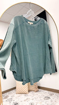 Break Routine waffle knit top, shown in one of two available colors