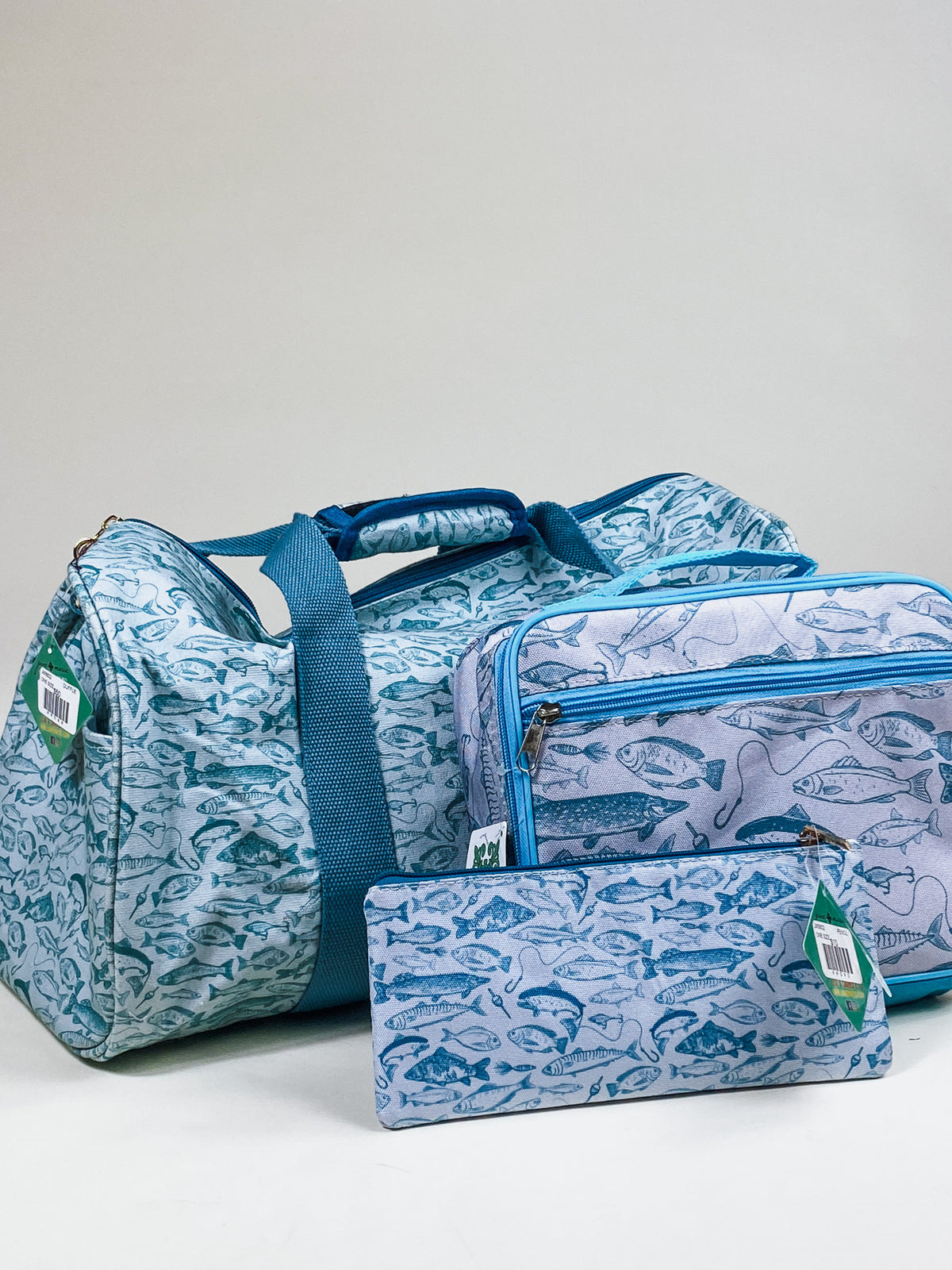 Blue Fish Duffle Bag
