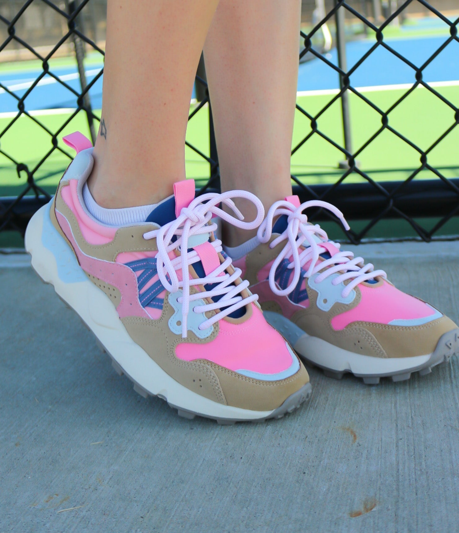 Field Pink Multi Chunky Sneakers By MIA – Dales Clothing Inc