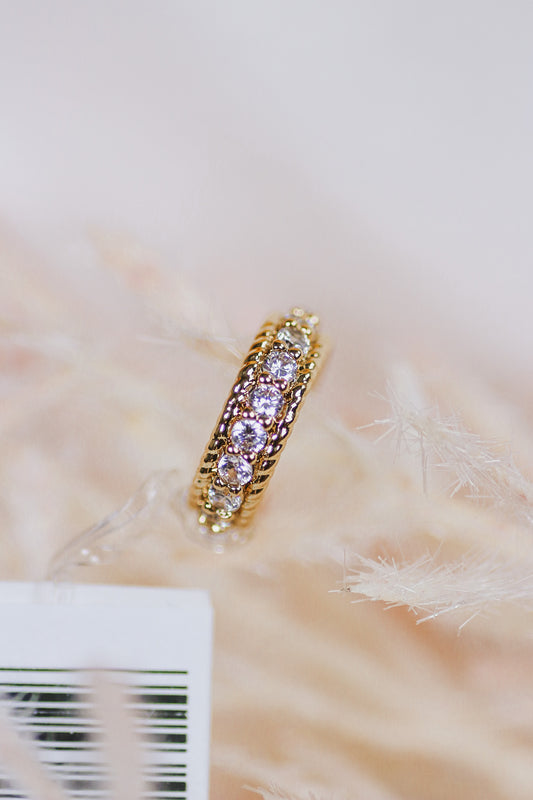 Gold Stoned Cuff Ring