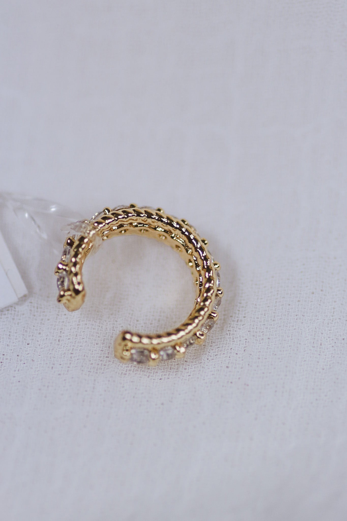 Gold Stoned Cuff Ring