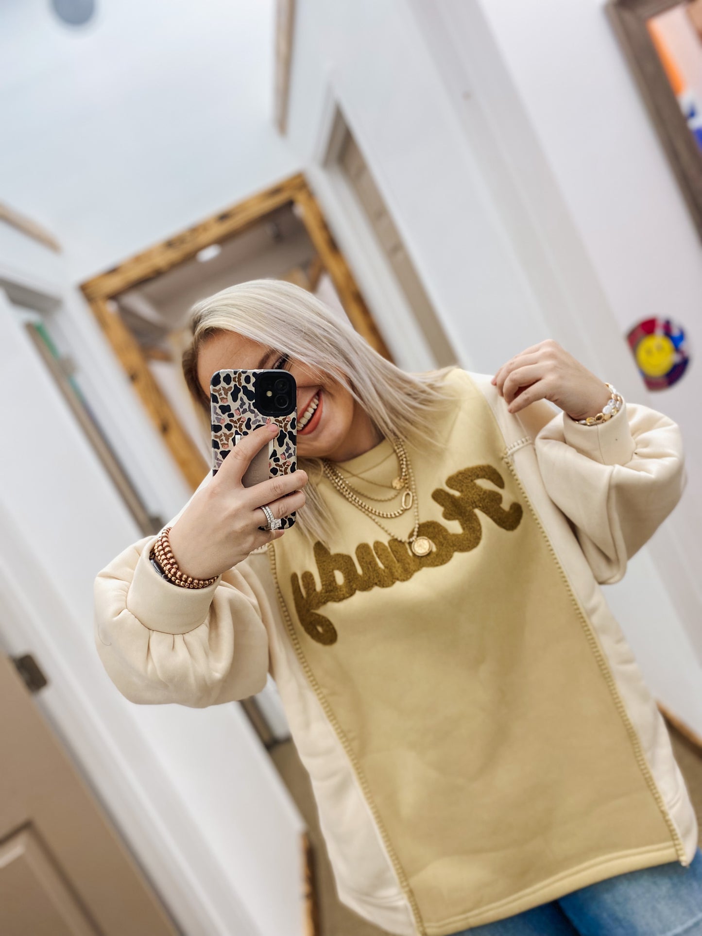 In My Zone Howdy Latte Sweatshirt