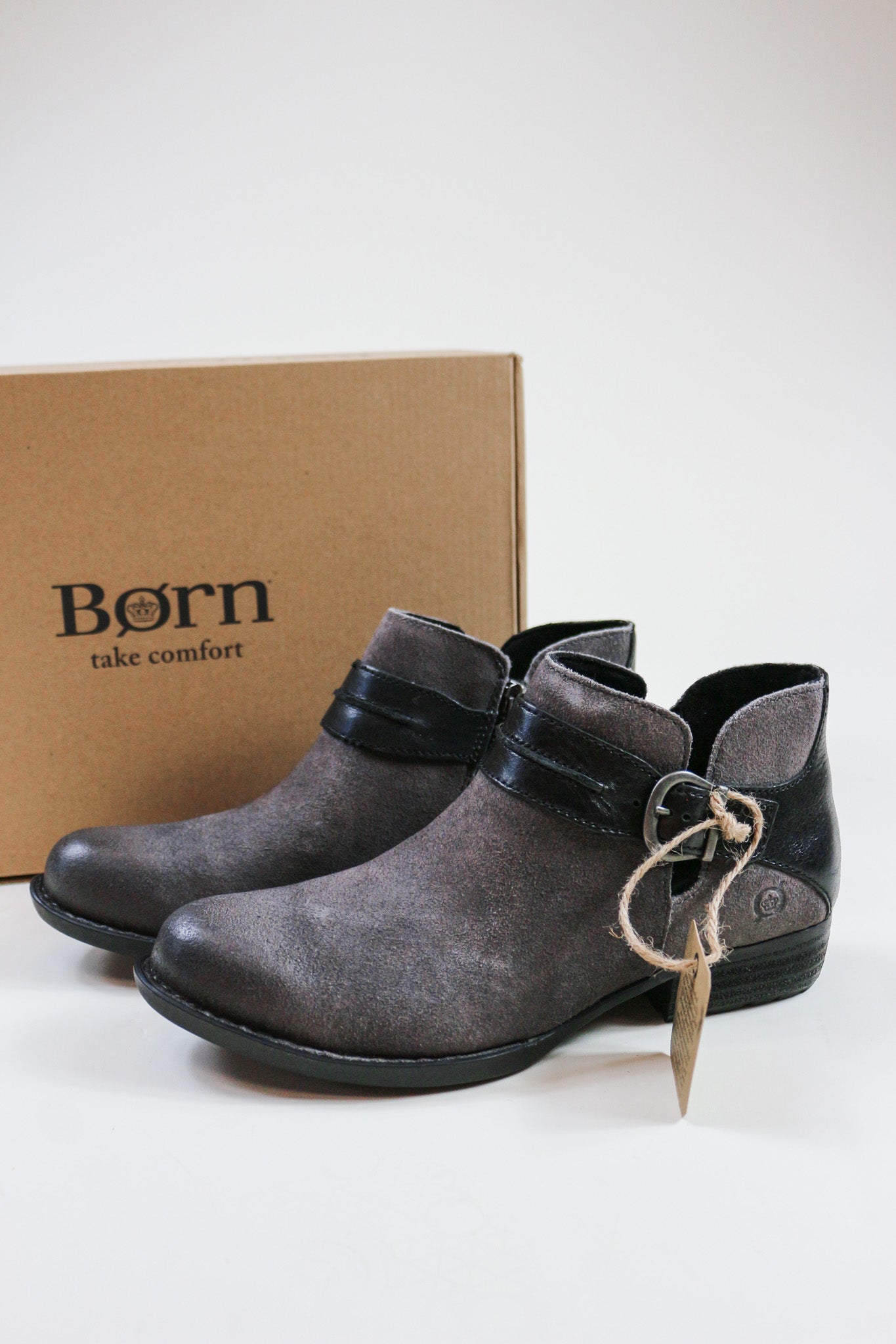 Kati Dark Grey Black Born Bootie