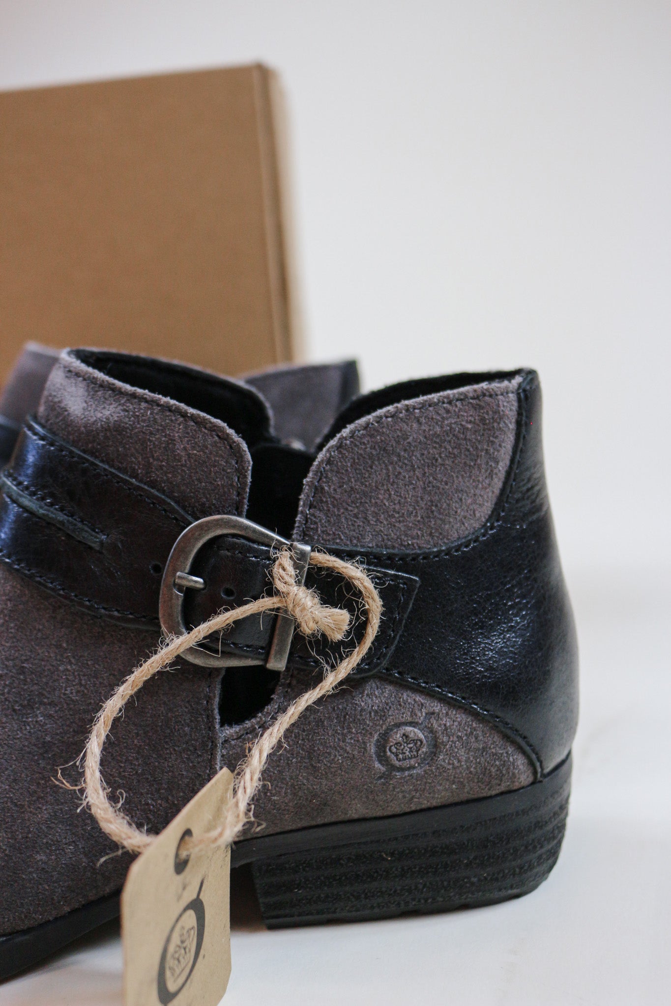 Kati Dark Grey Black Born Bootie