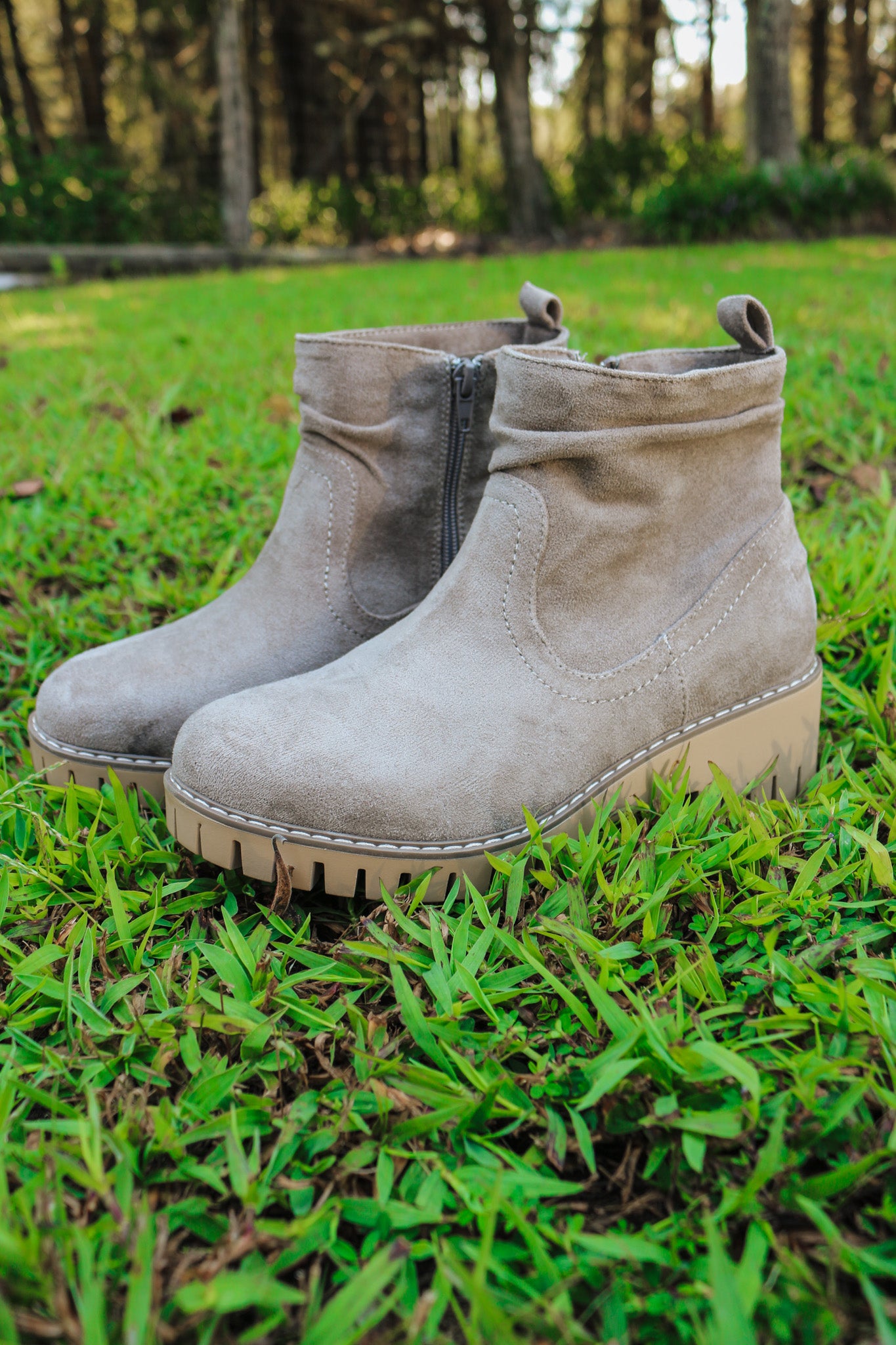 Dashing Grey Chunky Bootie