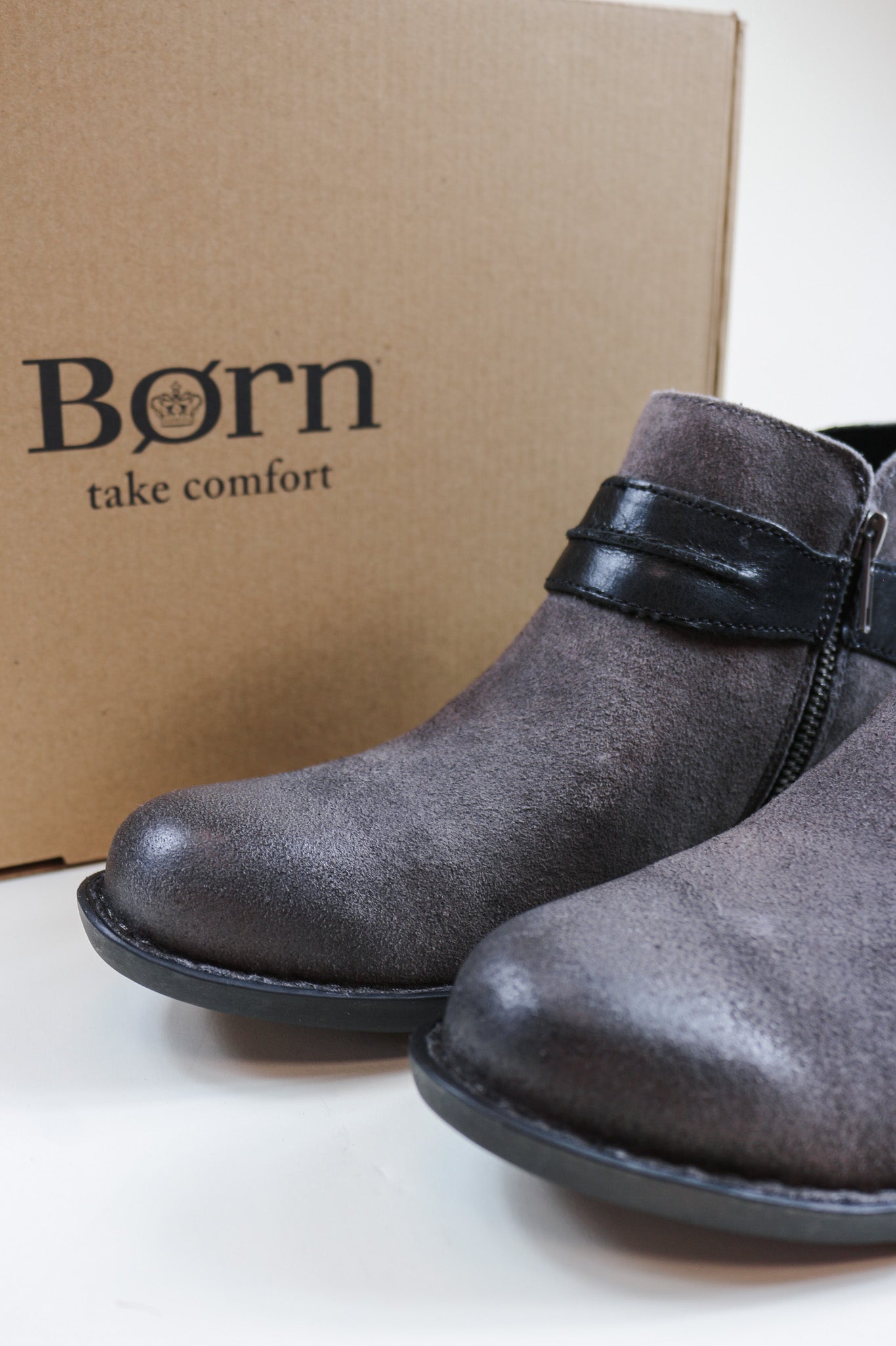 Kati Dark Grey Black Born Bootie