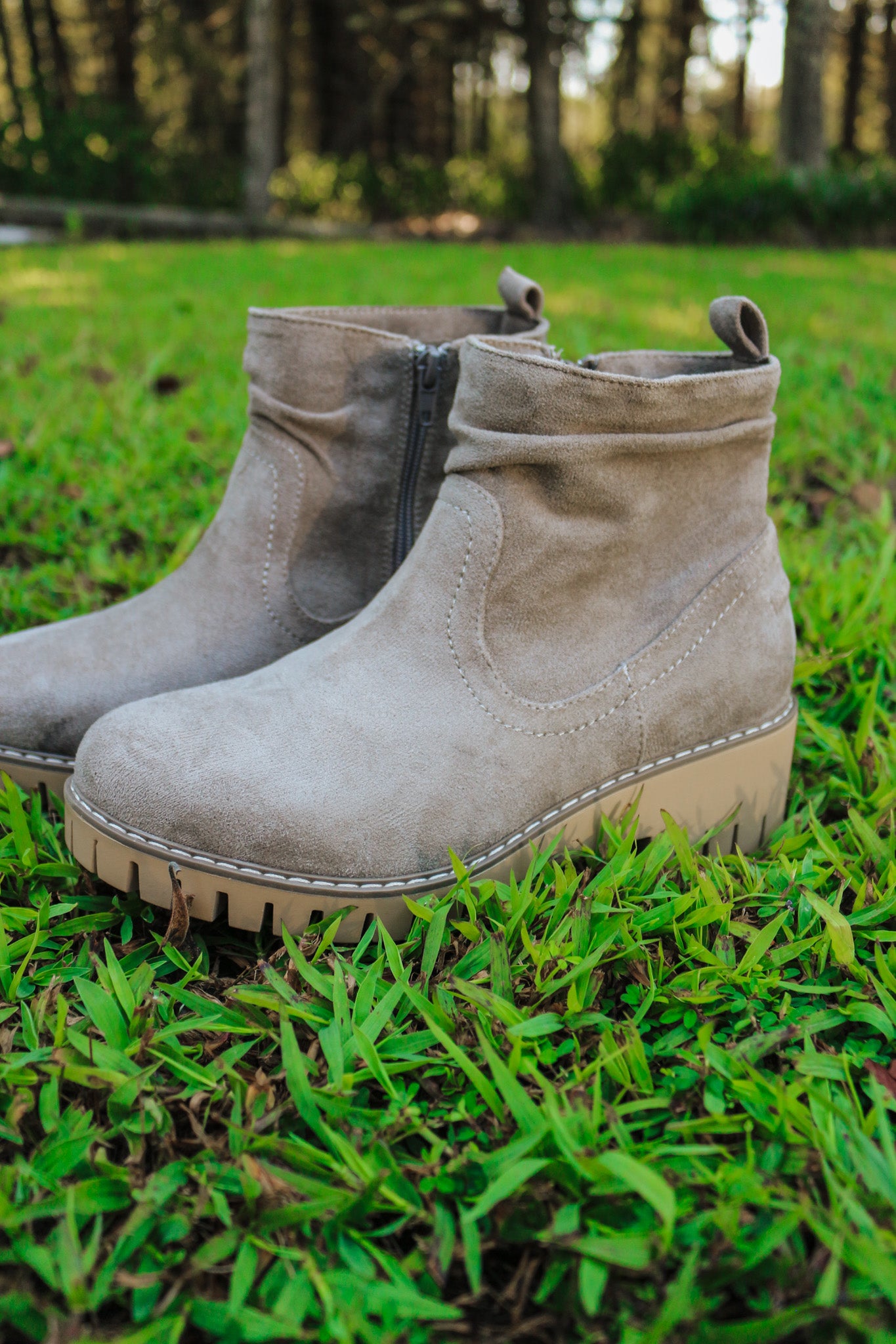 Dashing Grey Chunky Bootie