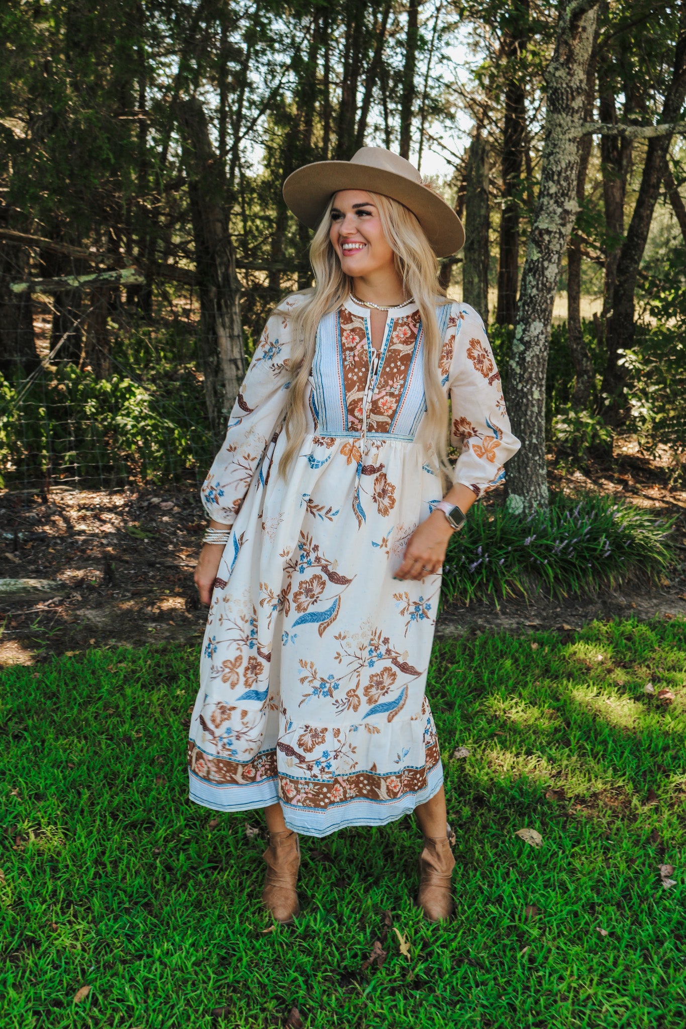 Stick Together Cream Floral Dress