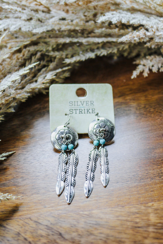 Dream Catcher Silver Strike Earrings