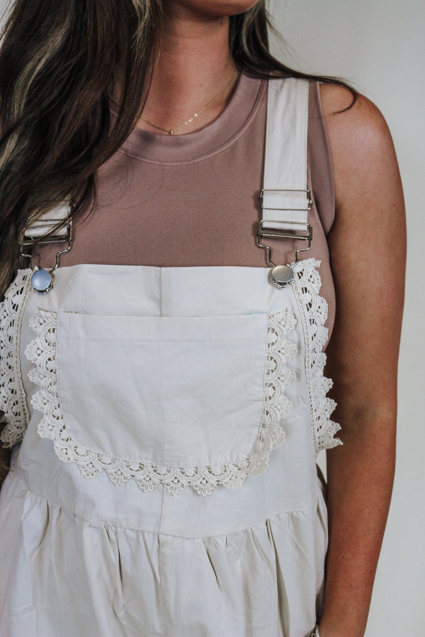 Time Spent Together Oatmeal Romper Overall