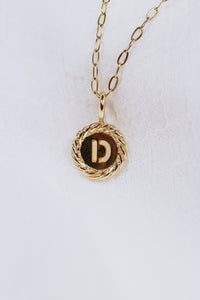 Gold D Initial Necklace