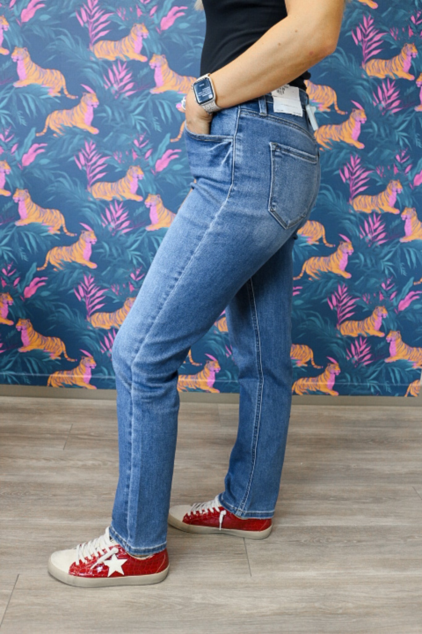 Adaline Essentials High Rise Slim Straight Leg Jeans KanCan