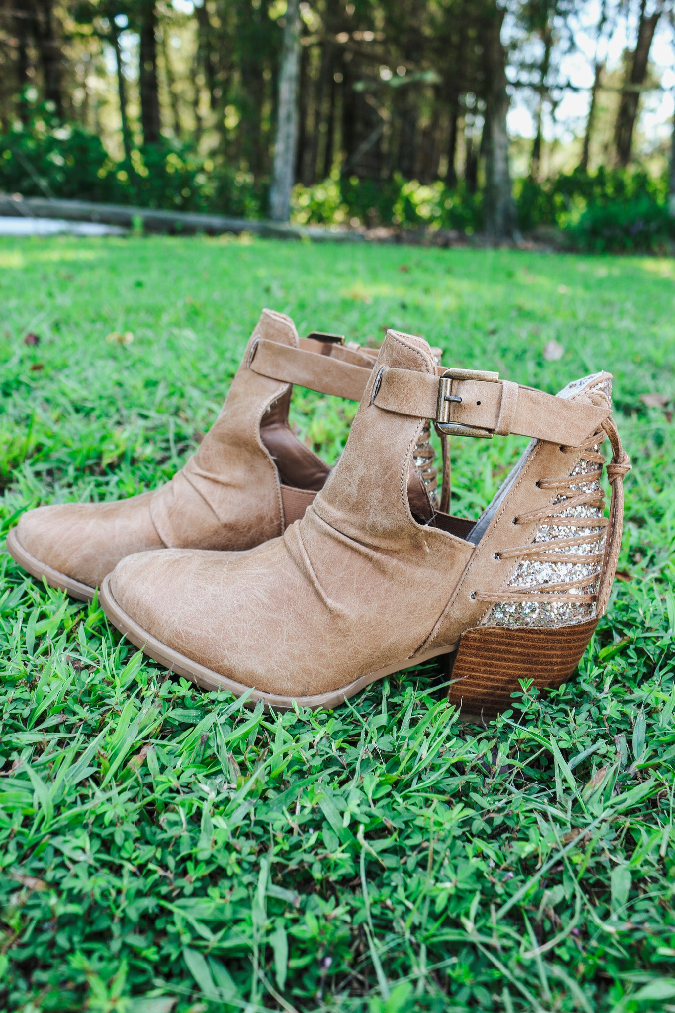 Zane Tan Brown Heeled Booties