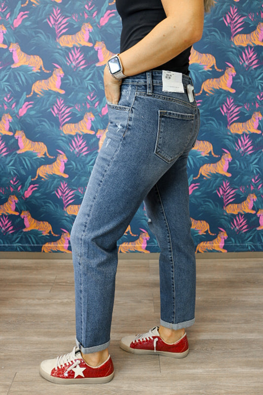 Pamela Essentials Mid Rise Slim Straight Jeans KanCan