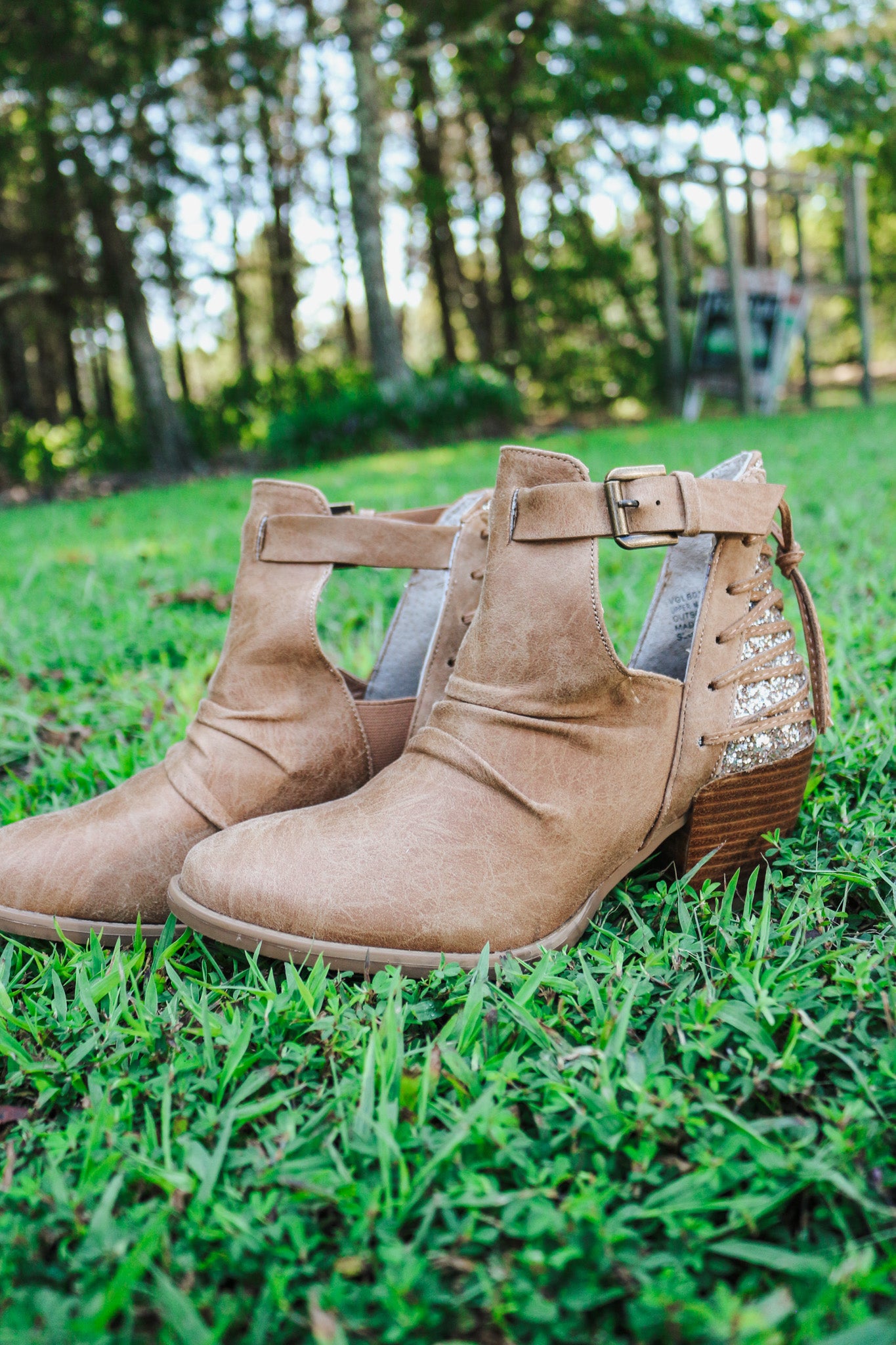 Zane Tan Brown Heeled Booties