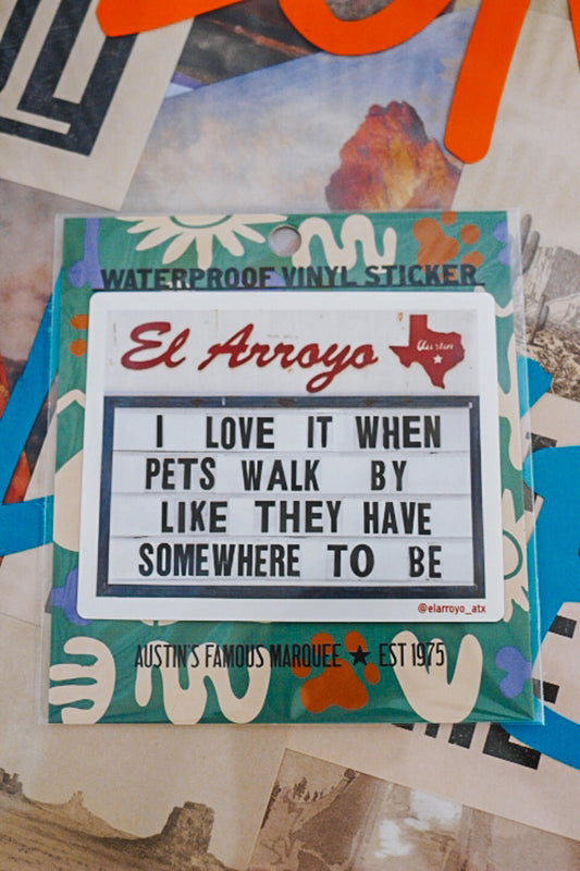 Pets Walk By Waterproof Vinyl Sticker