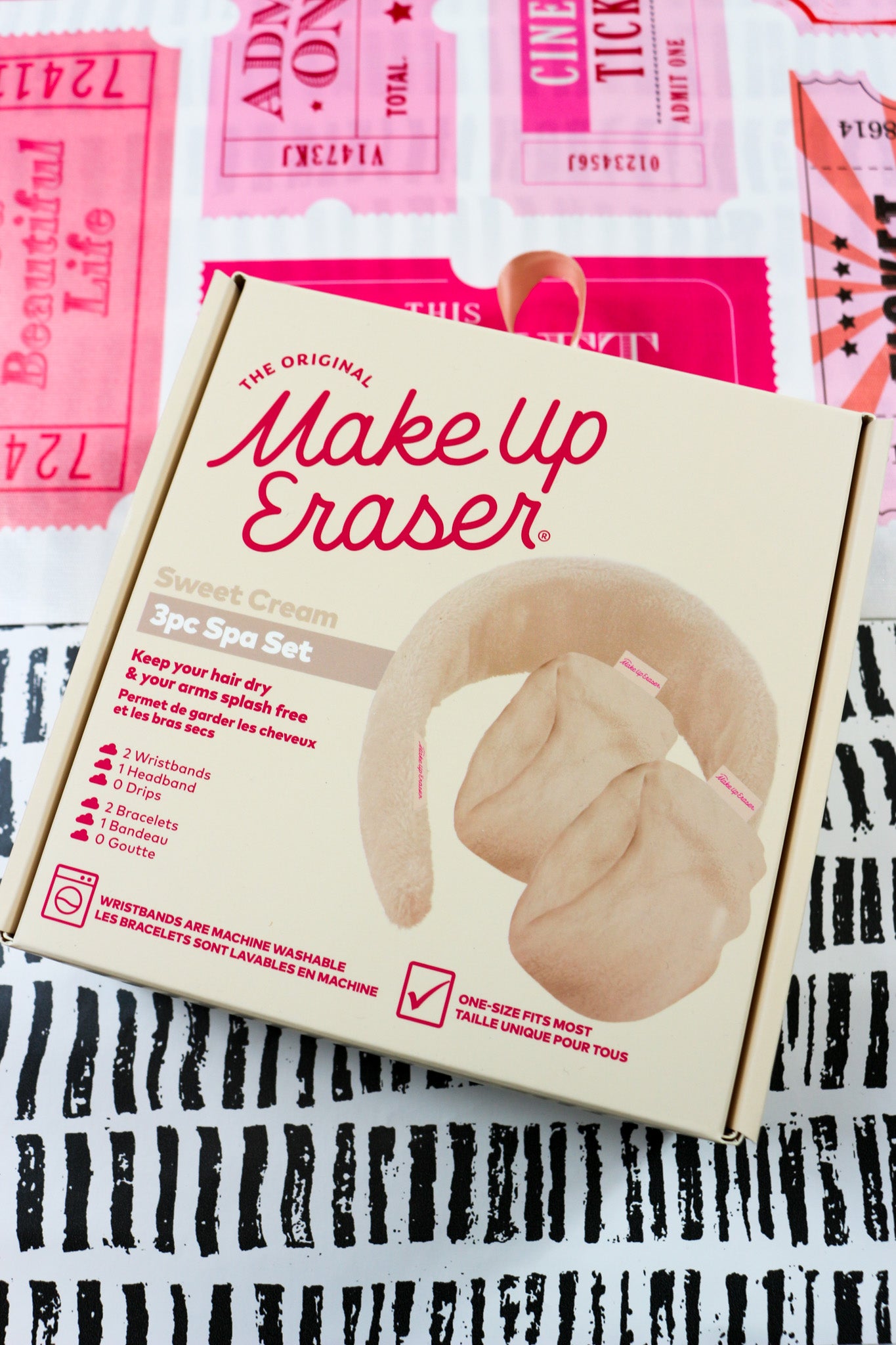 Makeup Eraser Headband & Wristband Kit - Sweet Cream