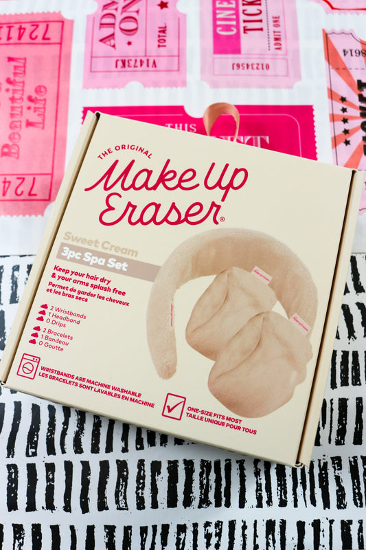 Makeup Eraser Headband & Wristband Kit - Sweet Cream