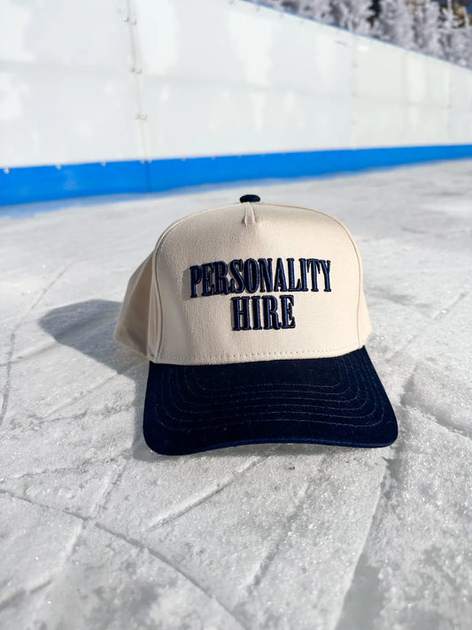 Personality Hire Navy & Natural Trucker Hat