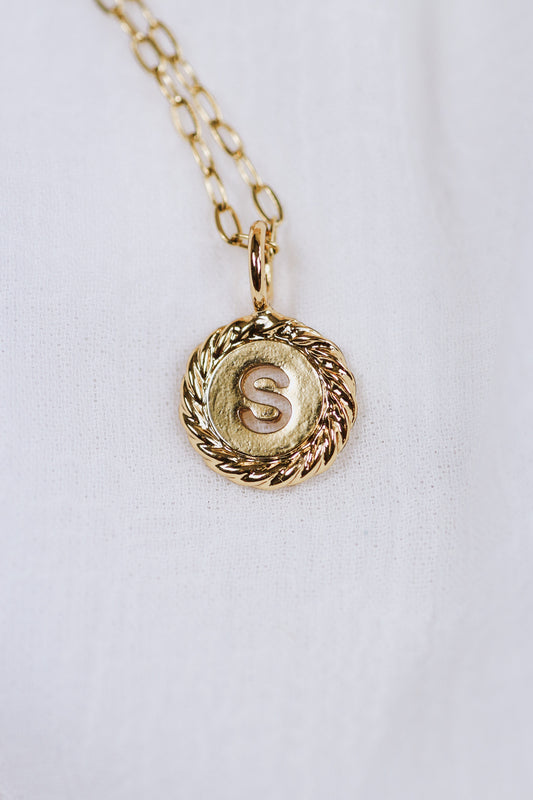 Gold S Initial Necklace