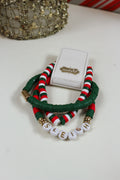 Christmas Holiday Beaded Bracelets