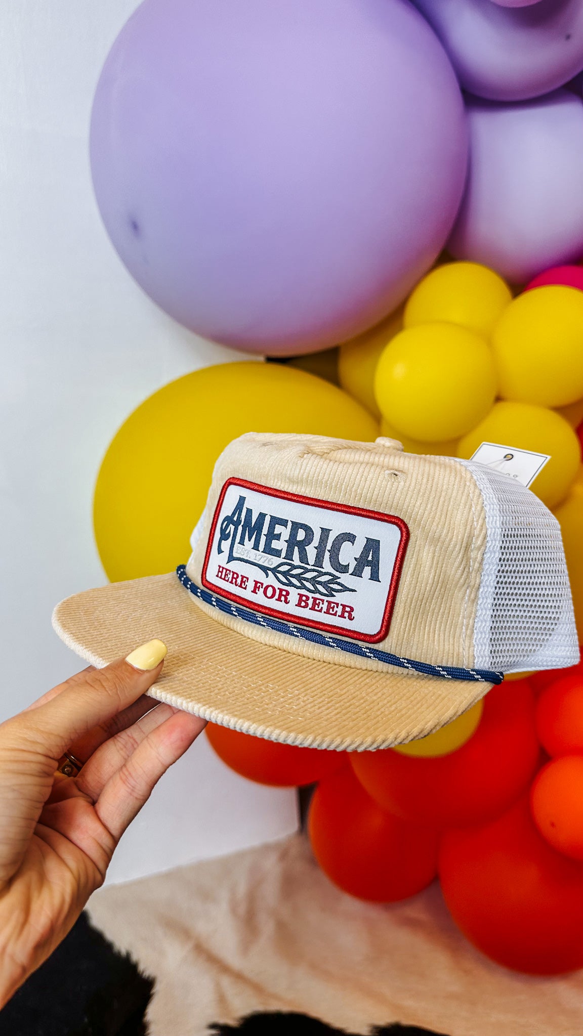 Here For Beer America Men's Hat