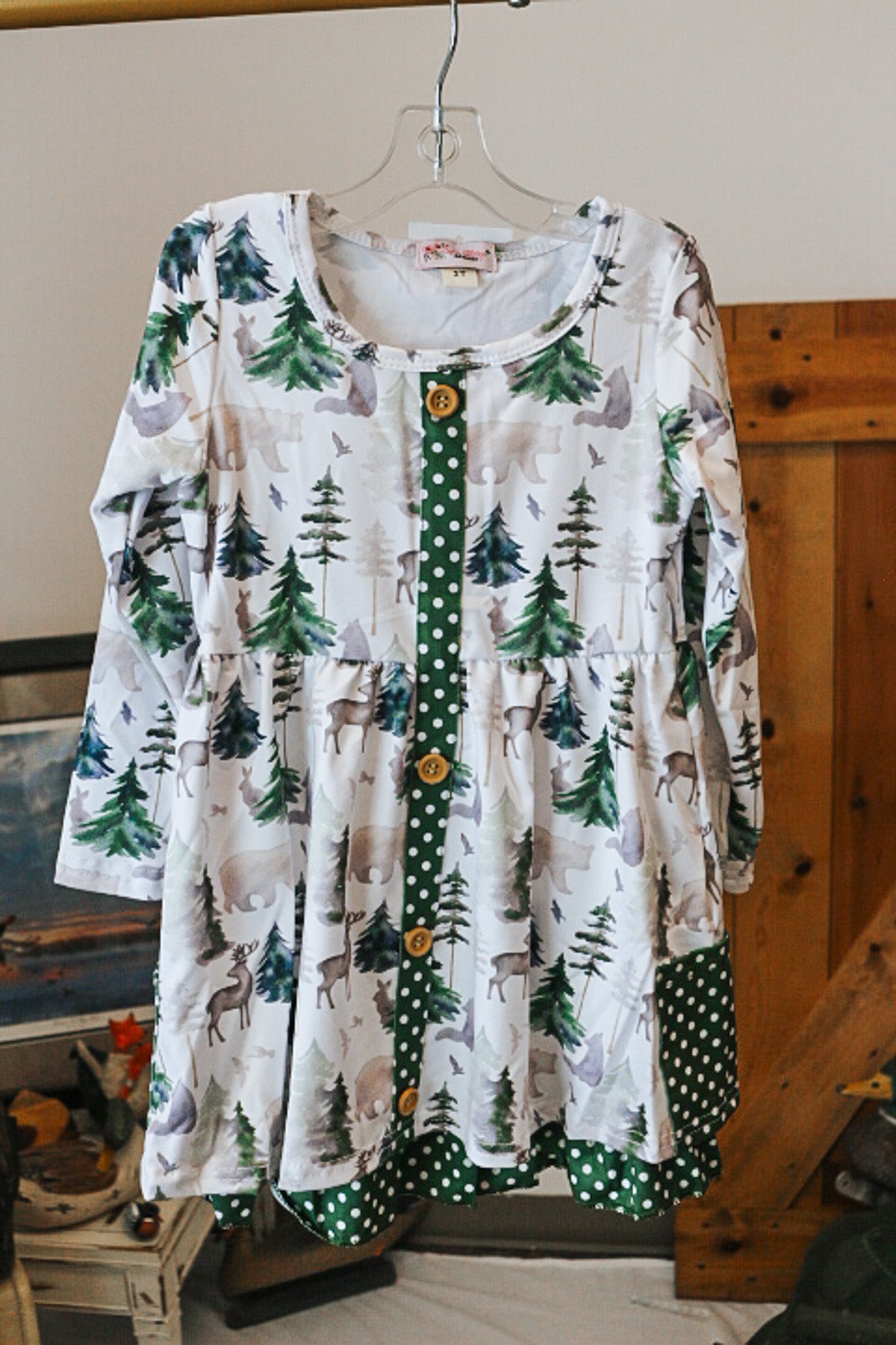 Toddler Girl's Emerald Woodland Dress