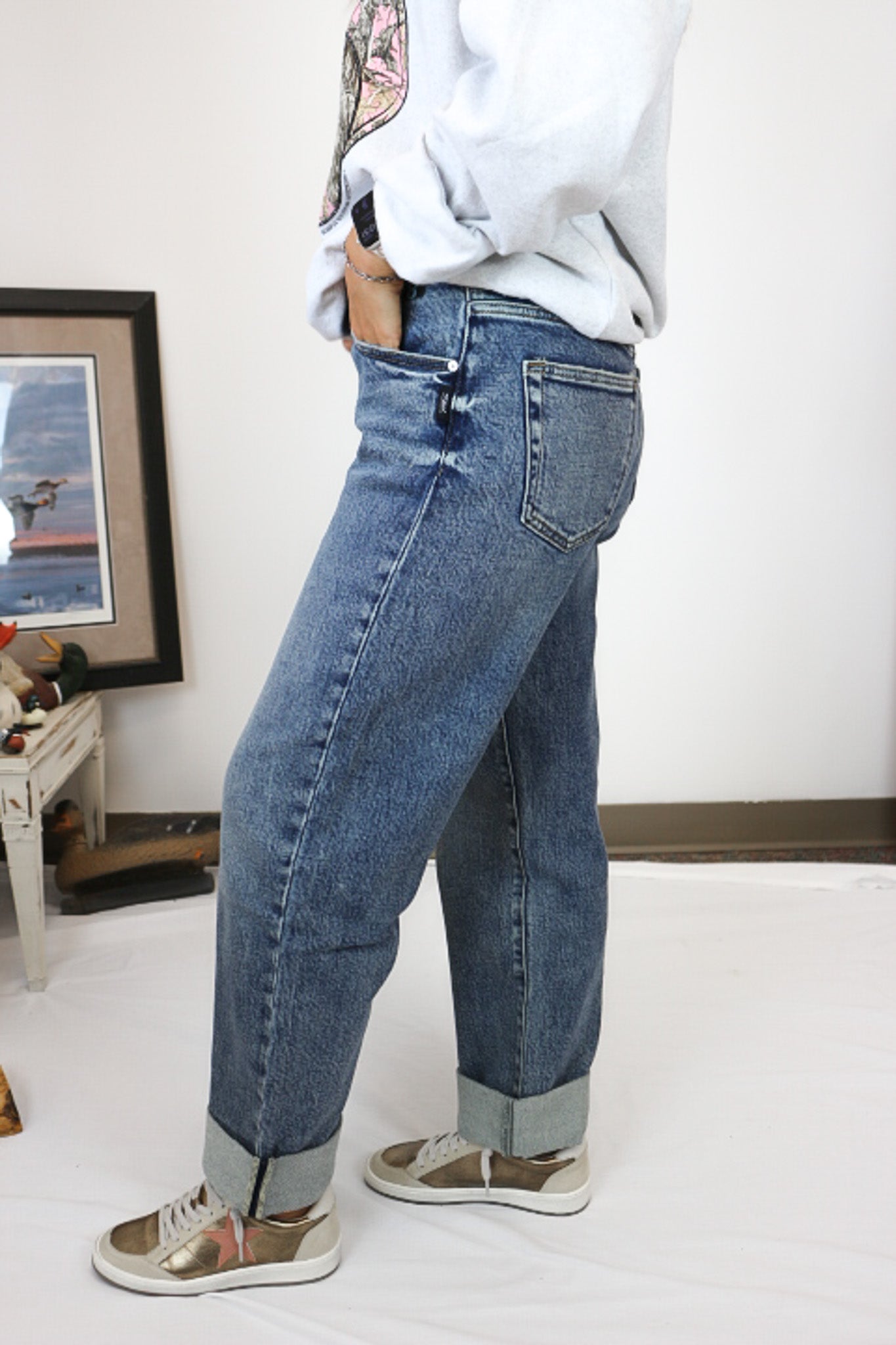 Women's Willow Relaxed Mid Rise Straight Leg Jeans By Silver