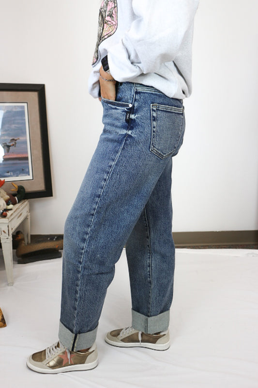 Women's Willow Relaxed Mid Rise Straight Leg Jeans By Silver